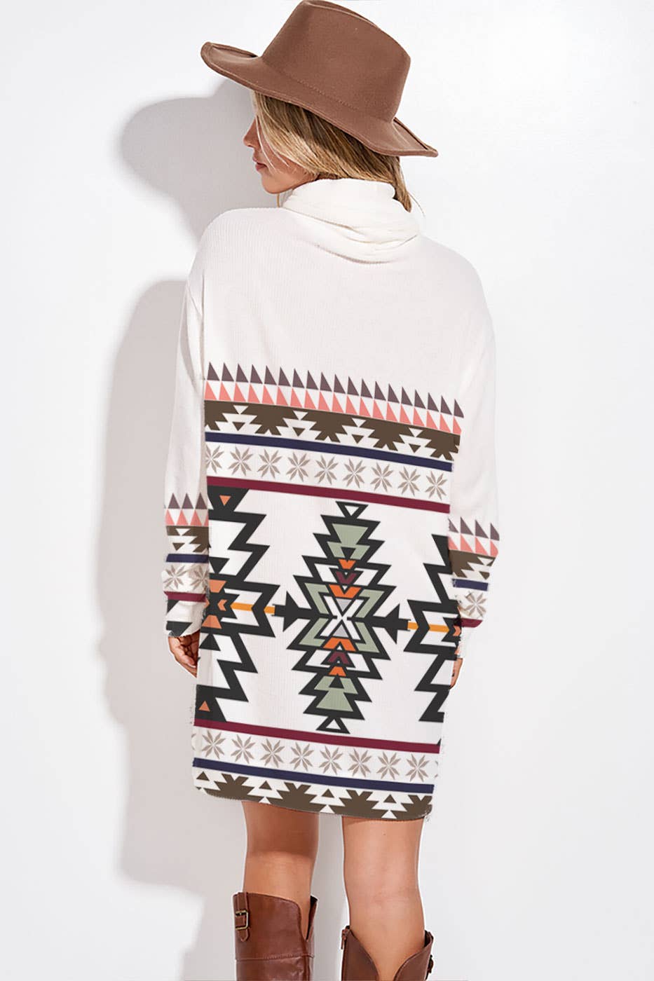 Ready For Anything Taupe & Black Tassel Aztec Sweater – Forever Dolled Up