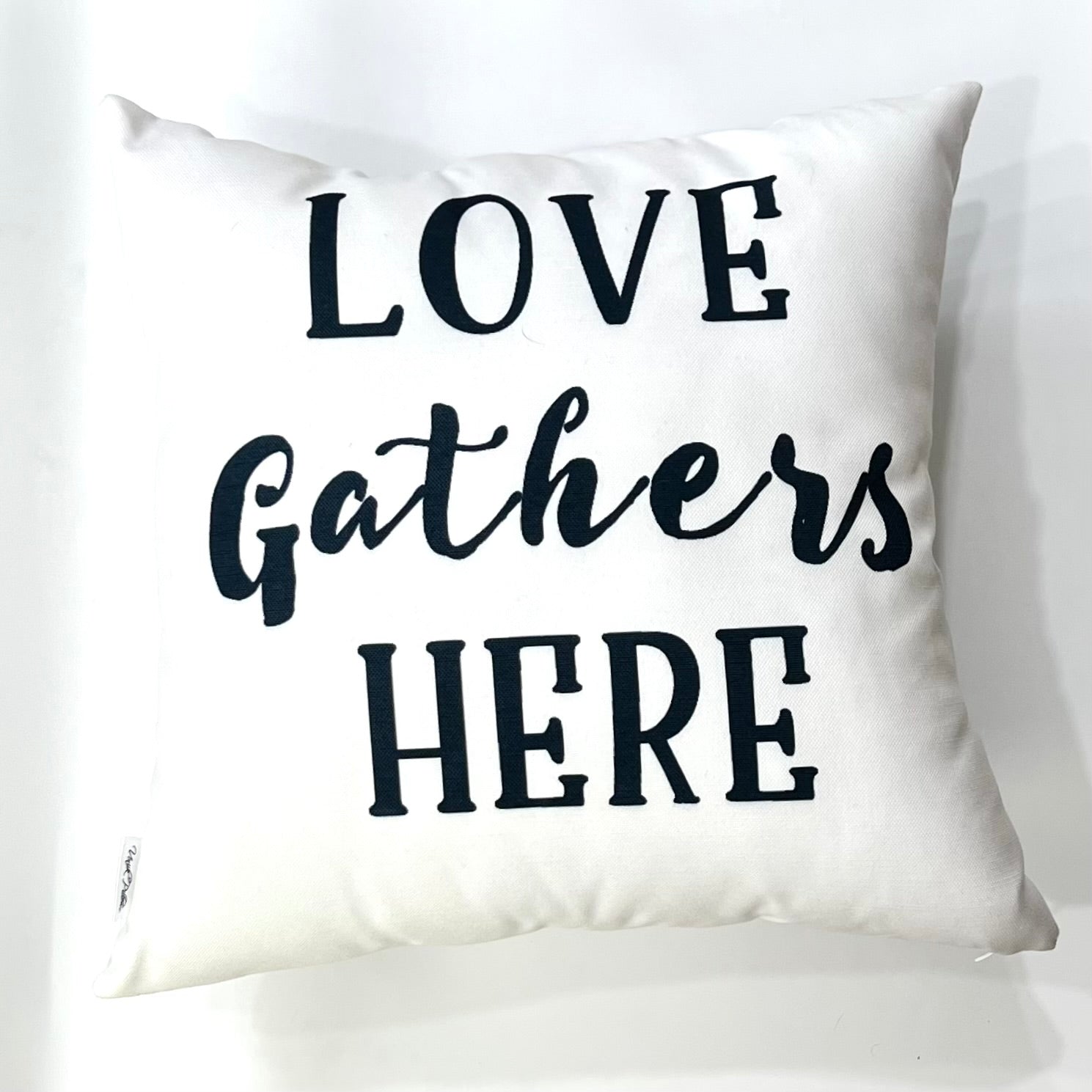 Love Gathers Pillow 18 x 18