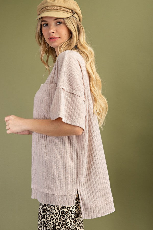 Round Neck Loose Fit Knit Top